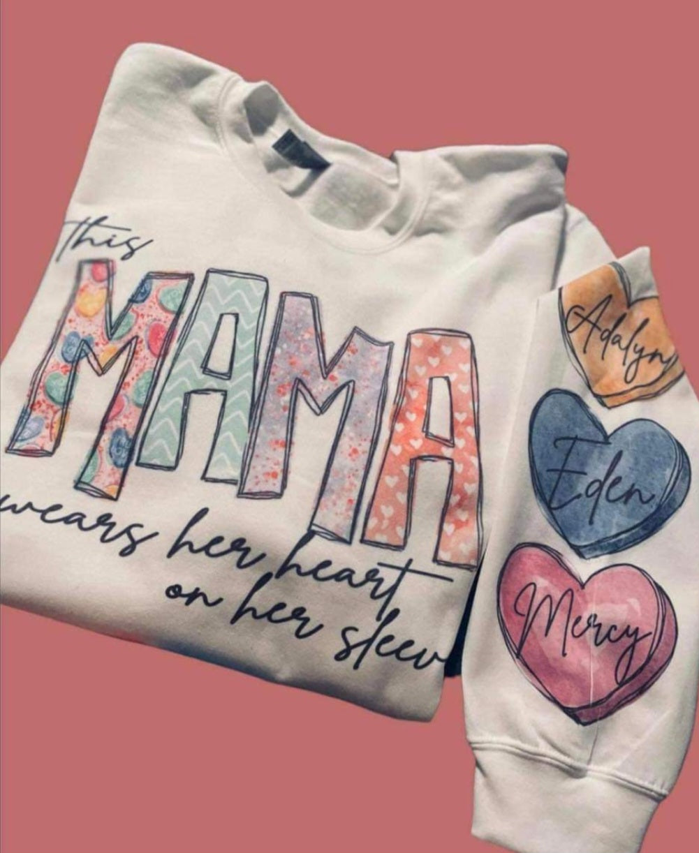 Heart On Her Sleeve Crewneck