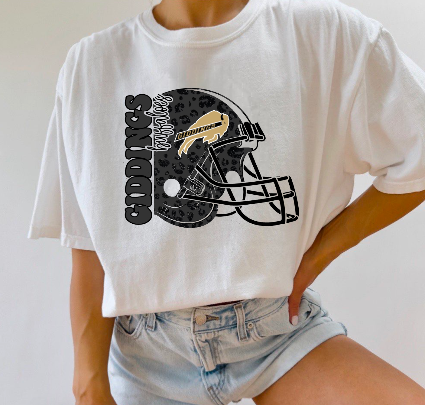 Giddings Buffaloes Helmet Spirit Tee