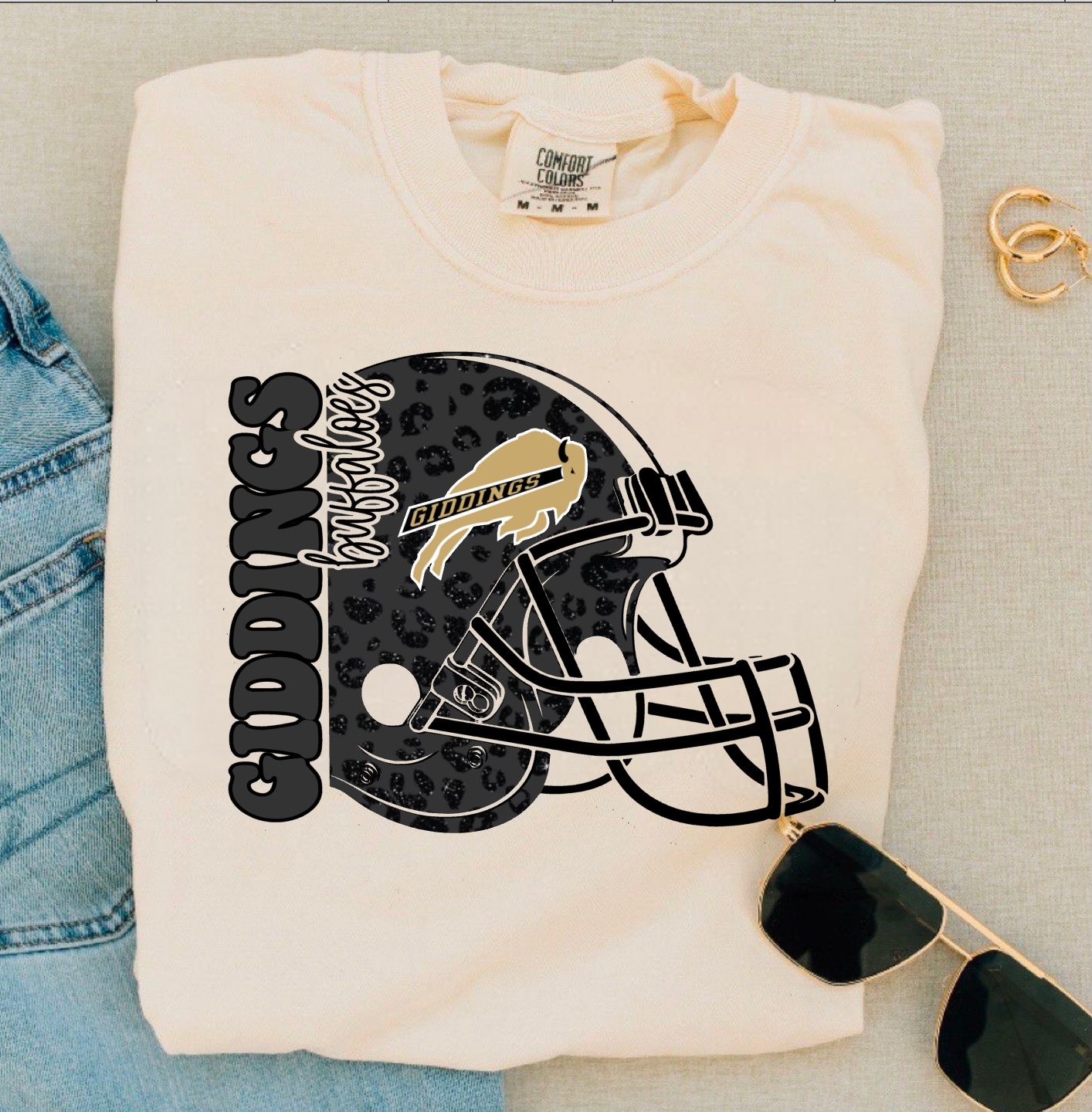 Giddings Buffaloes Helmet Spirit Tee