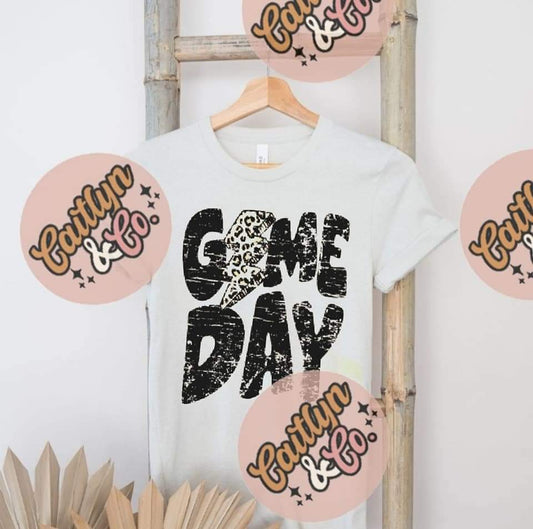 Game Day Leopard Lightning Bolt