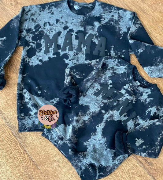 Mama & Mini Sweatshirt Puff Print Bleached