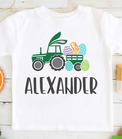 Easter Tractor Personalized