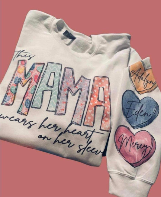 Heart On Her Sleeve Crewneck